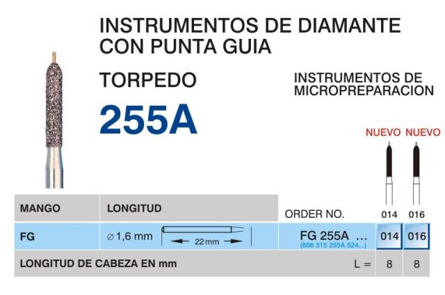 Instrumentos de diamante con punta gua. Torpedo